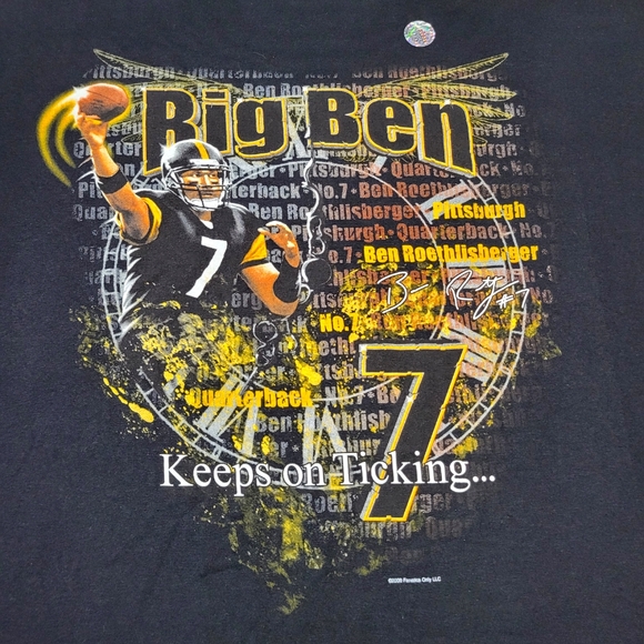 Men's Gildan Steelers Big Ben Keeps On Ticking T Shirt Sz xL NWOT - Picture 2 of 3